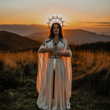 Off - White Organic Wedding Boho Dress for Women • Goddess Dress - AYA Sacred Wear