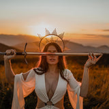 Off - White Organic Wedding Boho Dress for Women • Goddess Dress - AYA Sacred Wear