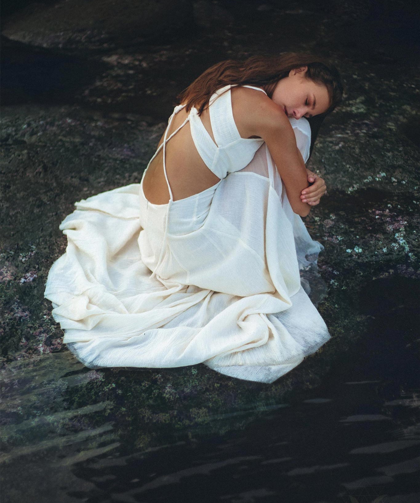 Off White Oshun Dress • Boho A - line Wedding Dress • Light Cotton and Silk Formal Bridal Dress - AYA Sacred Wear