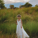 Off White Padma Dress • Linen Cotton Wedding Dress • Boho Beach Dress - AYA Sacred Wear