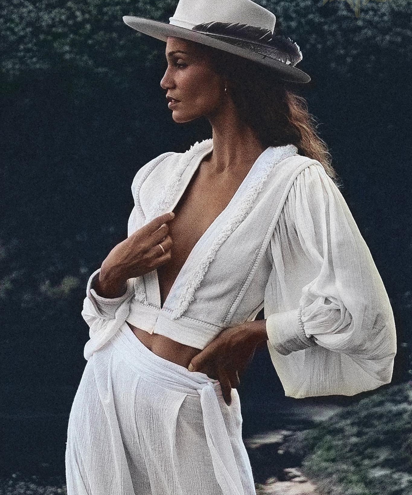 Off - White Puff Sleeves Top • Hand Embroidered top • Organic Boho Top Women - AYA Sacred Wear