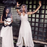 Off - White Simple Boho Wedding Dress - AYA Sacred Wear