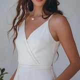 Off - White Simple Boho Wedding Dress - AYA Sacred Wear
