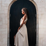 Off - White Simple Boho Wedding Dress - AYA Sacred Wear