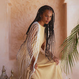 Off - White Summer Net Cover Up • See Through Poncho Cape • Long Robe for Women - AYA Sacred Wear