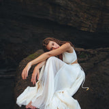 Aya Sacred Wear's Off-White Light Cotton and Silk Formal Bridal Dress: Comfort and Style for Your Special Occasion