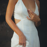  Look Radiant in Aya Sacred Wear's Off-White Light Cotton and Silk Formal Bridal Dress