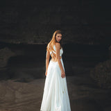 Enhance Your Bridal Look with Aya Sacred Wear's Off-White Light Cotton and Silk Formal Dress