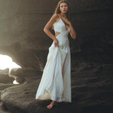 Achieve a Timeless Look with the Off-White Light Cotton and Silk Formal Bridal Dress by Aya Sacred Wear