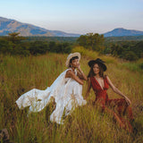 Look gorgeous in the Off-White Greek Goddess Cape Dress from Aya Sacred Wear.