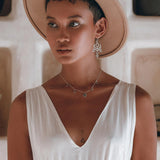 Boho Mini Bridesmaid Dress, A Line Dress, White Mini Adjustable Dress - AYA Sacred Wear