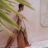 Boho Wedding Dress, Handmade Dress, Botanically Dyed Dusty Pink Dress - AYA Sacred Wear