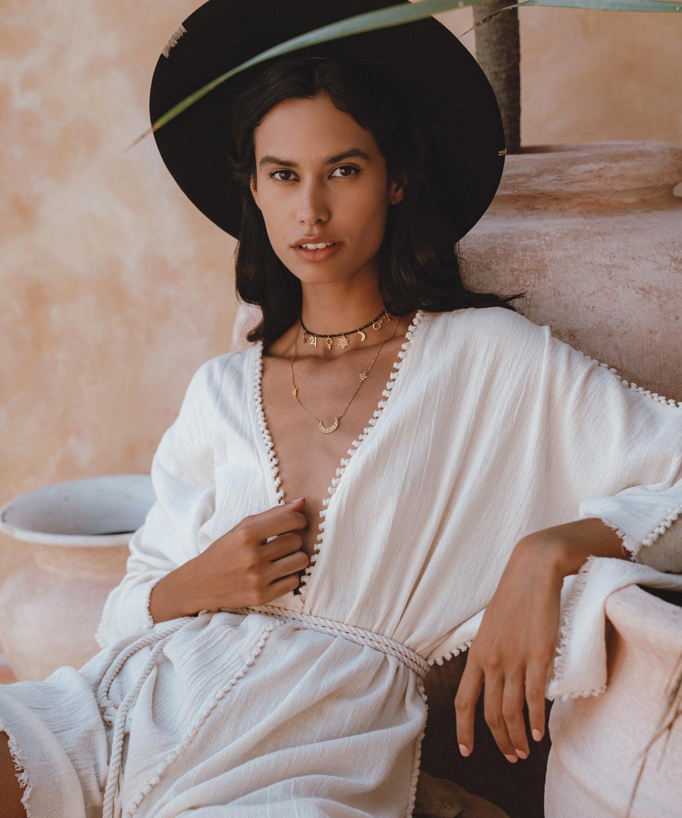 Summer Beach Bohemian Romper in Off-White - Asymmetrical Style with Handwoven Raw Cotton.