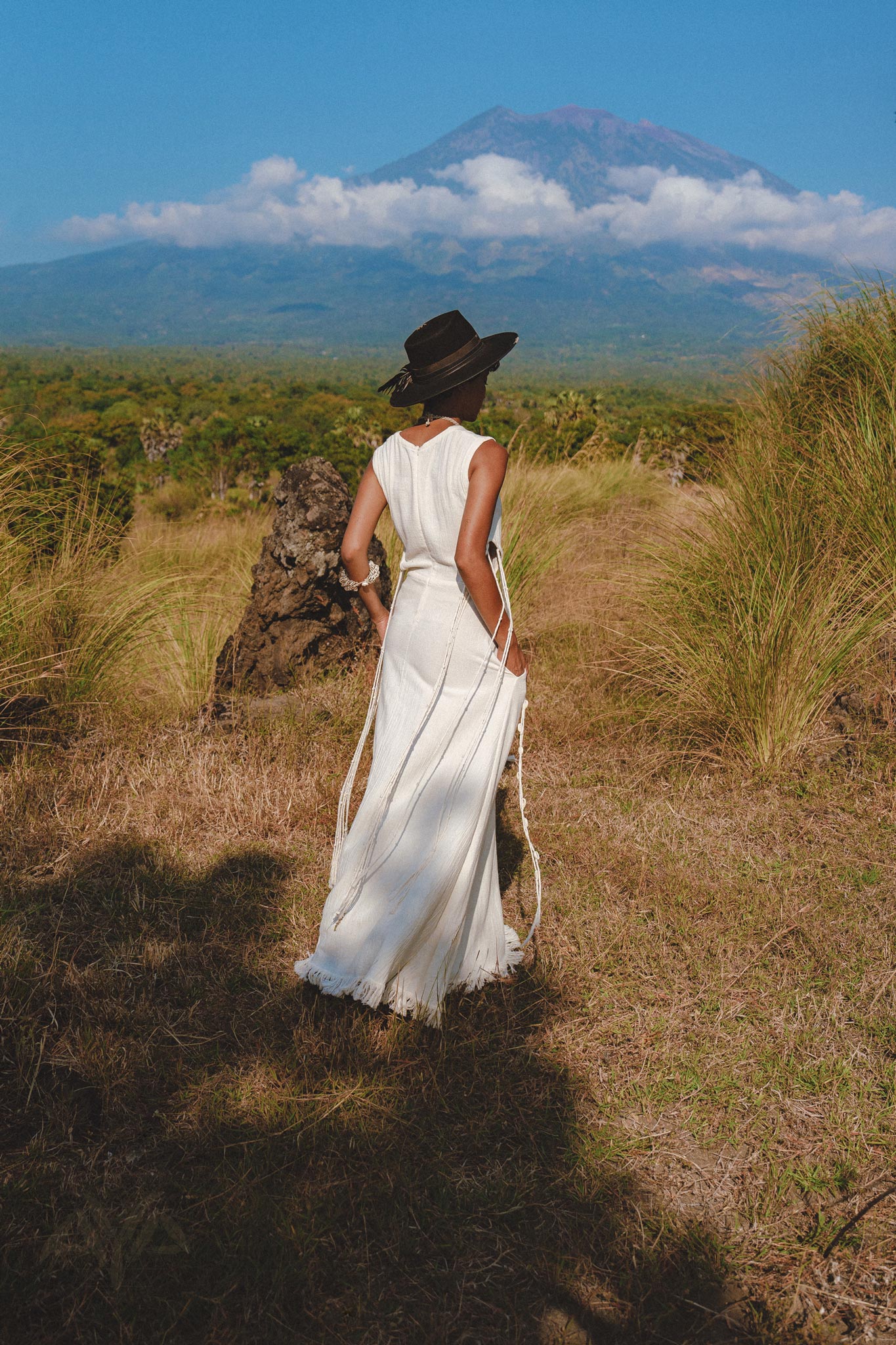 Get ready for the heat with Aya Sacred Wear's Off White Macrame Summer Dress