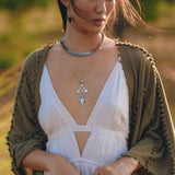 Olive Green Poncho Robe for Women • Boho Kimono Overcoat • Prom Cover Up - AYA Sacred Wear