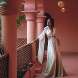 Ombré Green Organic Wedding Boho Dress for Women - AYA Sacred Wear