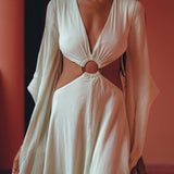 Ombré Green Organic Wedding Boho Dress for Women - AYA Sacred Wear