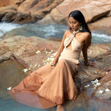 Ombre Powder Ohra Harmonia Dress • Aphrodite Dress • Boho Greek Goddess Dress - AYA Sacred Wear