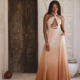 Ombre Powder Ohra Harmonia Dress • Aphrodite Dress • Boho Greek Goddess Dress - AYA Sacred Wear