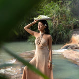 Ombre Powder Ohra Harmonia Dress • Aphrodite Dress • Boho Greek Goddess Dress - AYA Sacred Wear