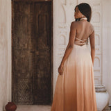 Ombre Powder Ohra Harmonia Dress • Aphrodite Dress • Boho Greek Goddess Dress - AYA Sacred Wear