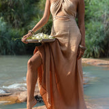 Ombre Powder Ohra Harmonia Dress • Aphrodite Dress • Boho Greek Goddess Dress - AYA Sacred Wear