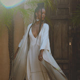 Ombre Sage Green Shawl • Organic Shawl with Handmade Tassels - AYA Sacred Wear