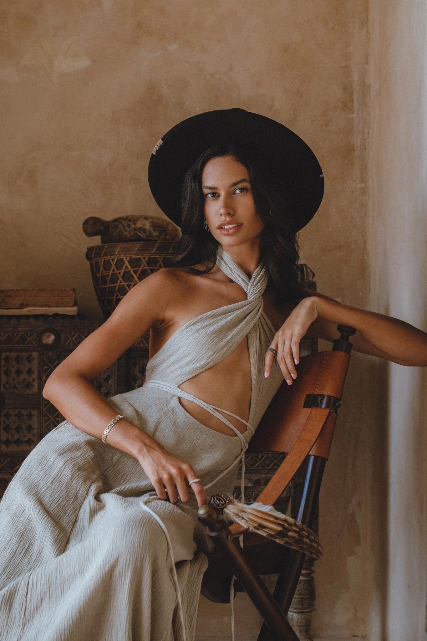 Ombre Sage Harmonia Dress • Bohemian Adjustable Back Dress • Sage Sexy Dress • Wedding Guest Dress • Fairy of the River Dress - AYA Sacred Wear