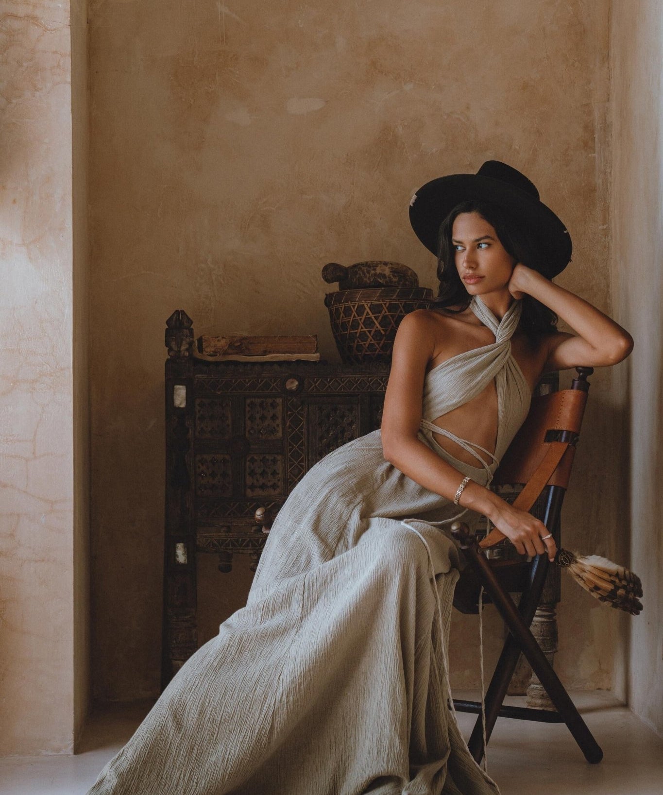 Ombre Sage Harmonia Dress • Bohemian Adjustable Back Dress • Sage Sexy Dress • Wedding Guest Dress • Fairy of the River Dress - AYA Sacred Wear
