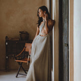 Ombre Sage Harmonia Dress • Bohemian Adjustable Back Dress • Sage Sexy Dress • Wedding Guest Dress • Fairy of the River Dress - AYA Sacred Wear