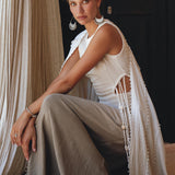 Step up your style with an ombre sage green shawl from Aya Sacred Wear.