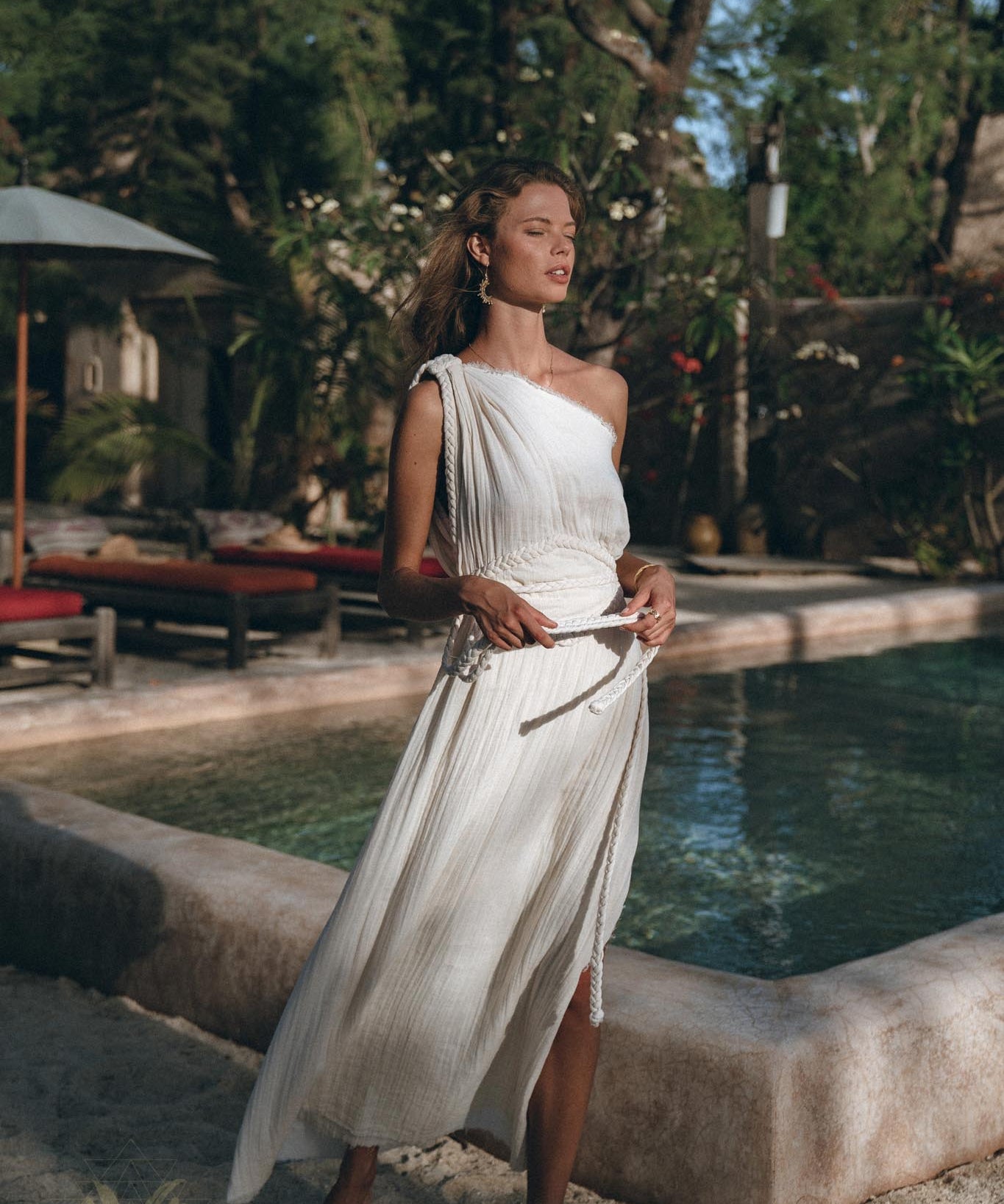 Greek Goddess Dress, Boho Dress, Organic Cotton Bridesmaid Dress, Bohemian Dress - AYA Sacred Wear