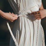 Greek Goddess Dress, Boho Dress, Organic Cotton Bridesmaid Dress, Bohemian Dress - AYA Sacred Wear