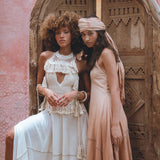 Organic Off - White Boho Top • Boho Empress Top • Crochet Tank Top Women - AYA Sacred Wear