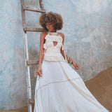 Organic Off - White Boho Top • Boho Empress Top • Crochet Tank Top Women - AYA Sacred Wear