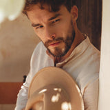 Pale Pink Linen Classic Minimalist Shirt for Men - AYA Sacred Wear