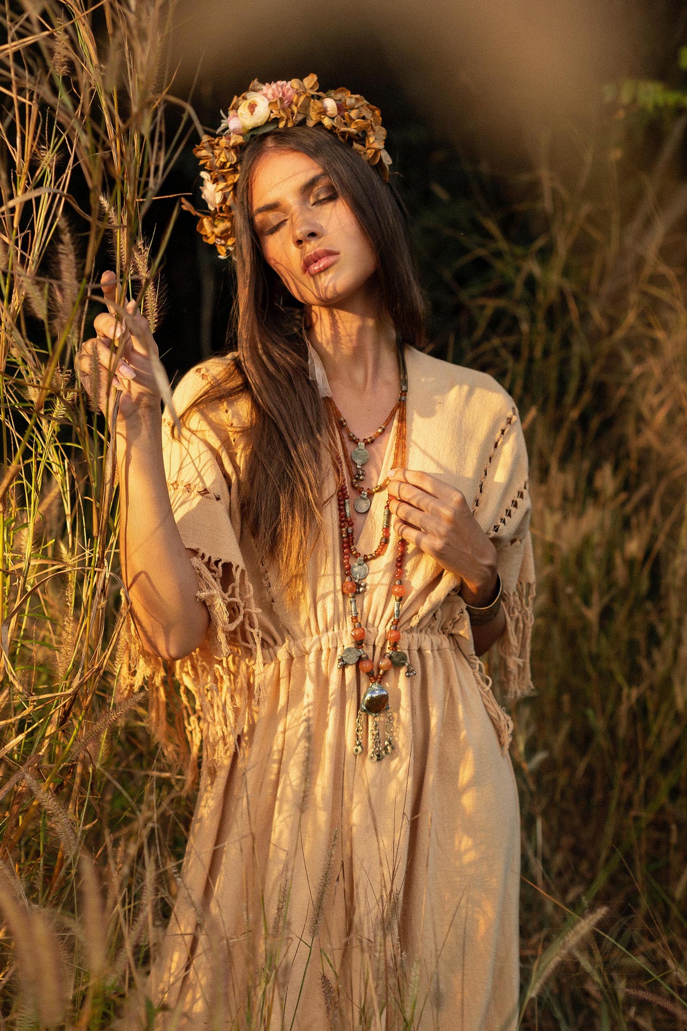 Pale Yellow Boho Dress • Plus Size Dress for Women • Kaftan Maxi Dress - AYA Sacred Wear