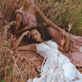 Pink Aurora Greek Goddess Dress • Boho Macrame Dress • Boho Sustainable Dress - AYA Sacred Wear