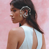 Powder Blue Bhakti Dress • Hand Embroidered Dress • Organic Casual Dress • Goddess Dress - AYA Sacred Wear