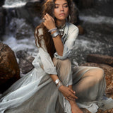 Powder Blue Kannika Shirt Dress • Multiway Button Down Dress • Wrap Cover Up Dress - AYA Sacred Wear