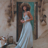 Powder Blue Padma Dress • Handloomed Laces Dress • Minimalist Goddess Dress - AYA Sacred Wear