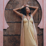 Powder Pink Athena Cape • Ombré Braided Lightweight Kimono • Macrame Robe for Women - AYA Sacred Wear