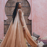 Powder Pink Athena Cape • Ombré Braided Lightweight Kimono • Macrame Robe for Women - AYA Sacred Wear