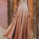 Powder Pink Bhakti Dress • Organic Cocktail Dress • Ombré Minimalist Dress - AYA Sacred Wear