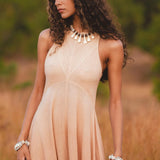 Powder Pink Bhakti Dress • Organic Cocktail Dress • Ombré Minimalist Dress - AYA Sacred Wear