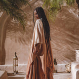 Powder Pink Boho Poncho • Bohemian Cape • Plus Size Clothing • Wrap Shawl • Ombre Sustainable Mantel - AYA Sacred Wear