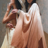 Powder Pink Boho Poncho • Bohemian Cape • Plus Size Clothing • Wrap Shawl • Ombre Sustainable Mantel - AYA Sacred Wear