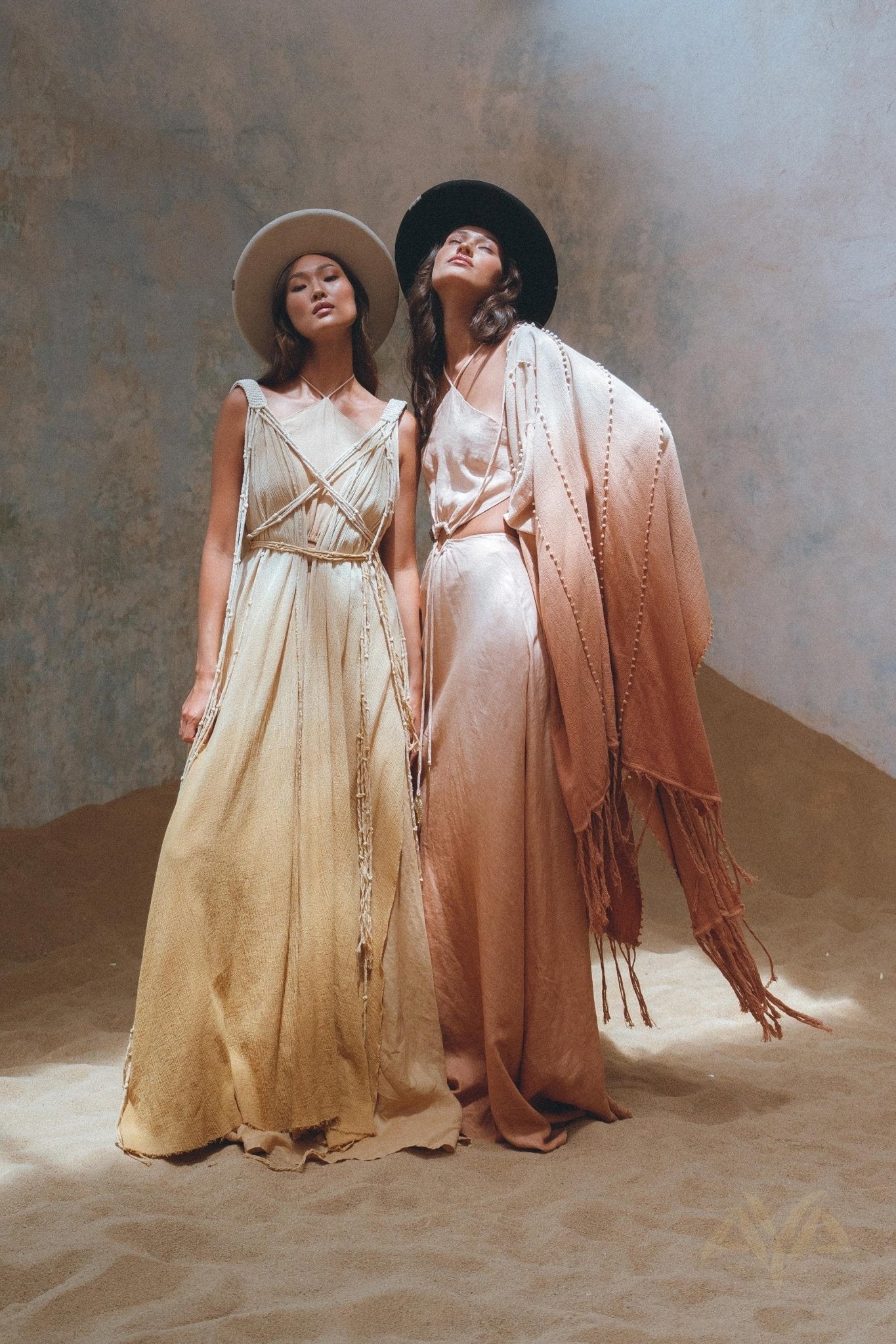 Powder Pink Boho Poncho • Bohemian Cape • Plus Size Clothing • Wrap Shawl • Ombre Sustainable Mantel - AYA Sacred Wear