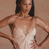 Powder Pink Padma Dress • Bohemian Handloomed Dress • Greek Goddess Summer Dress - AYA Sacred Wear