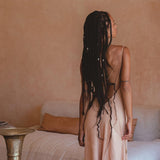 Powder Pink Padma Dress • Bohemian Handloomed Dress • Greek Goddess Summer Dress - AYA Sacred Wear
